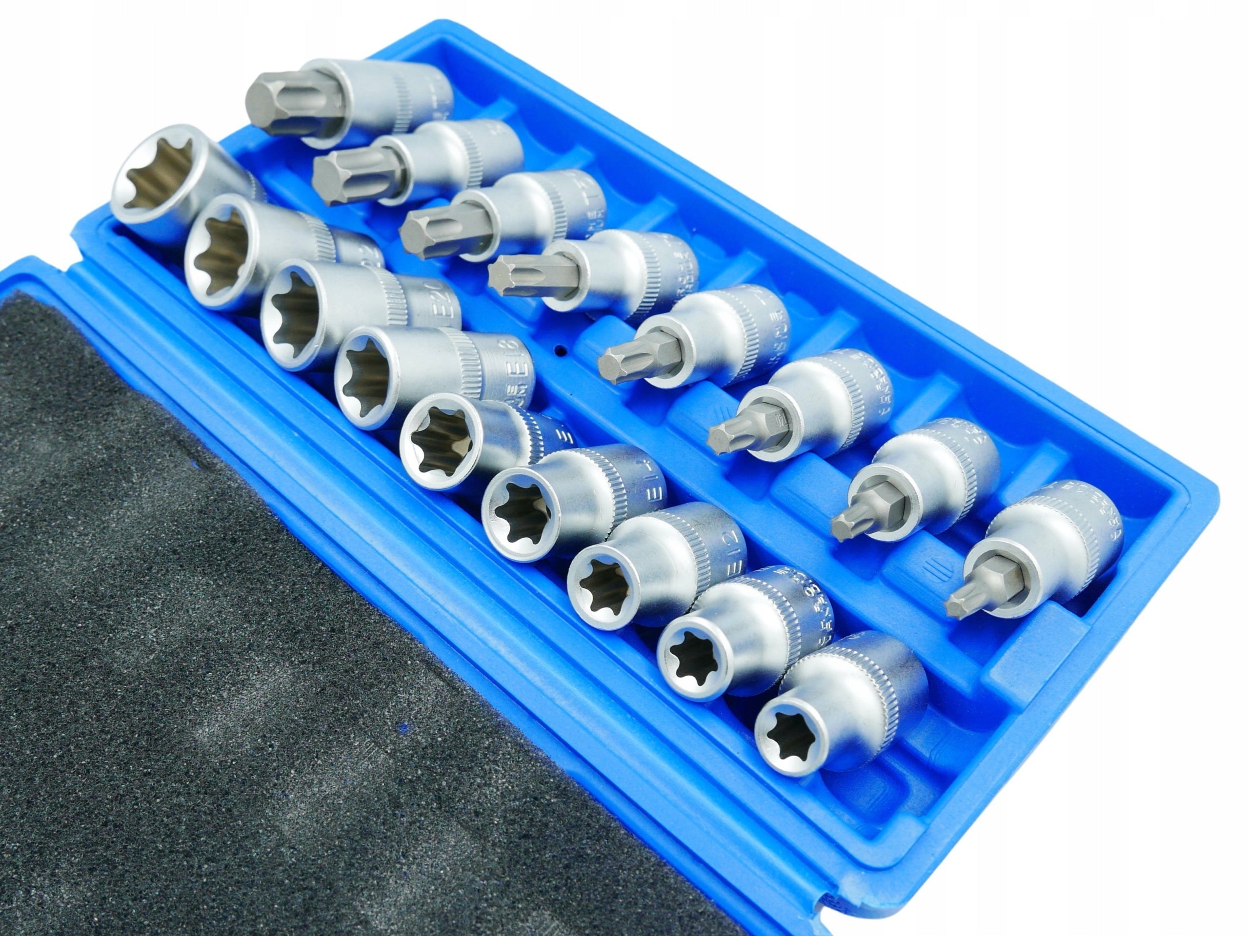 SET OF SOCKETS WRENCHES BITS TORX 1/2 17 EL Product weight with unit packaging 2 kg