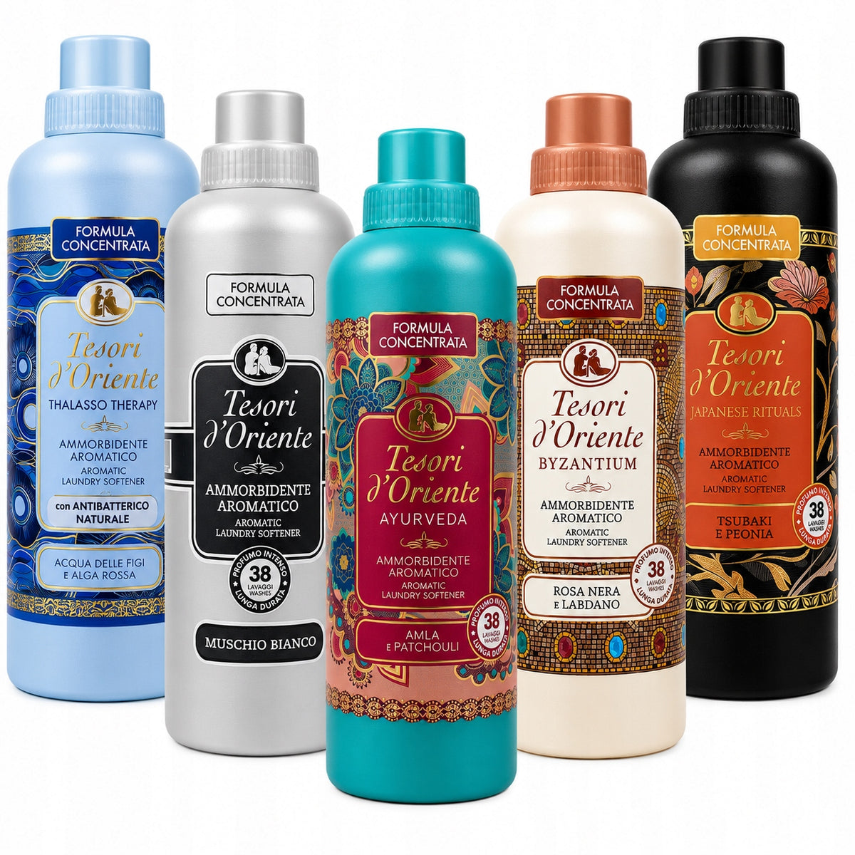 SET OF SOFTENERS Tesori d Oriente 3800 ml 190 washes Concentrate