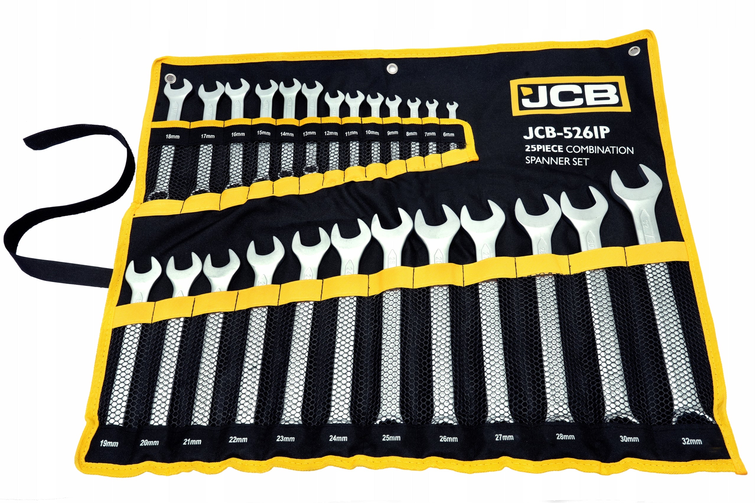 SET OF SPANNER WRENCH 25 ELEMENTS STEEL CRV 6-32 MM JCB Key type combination