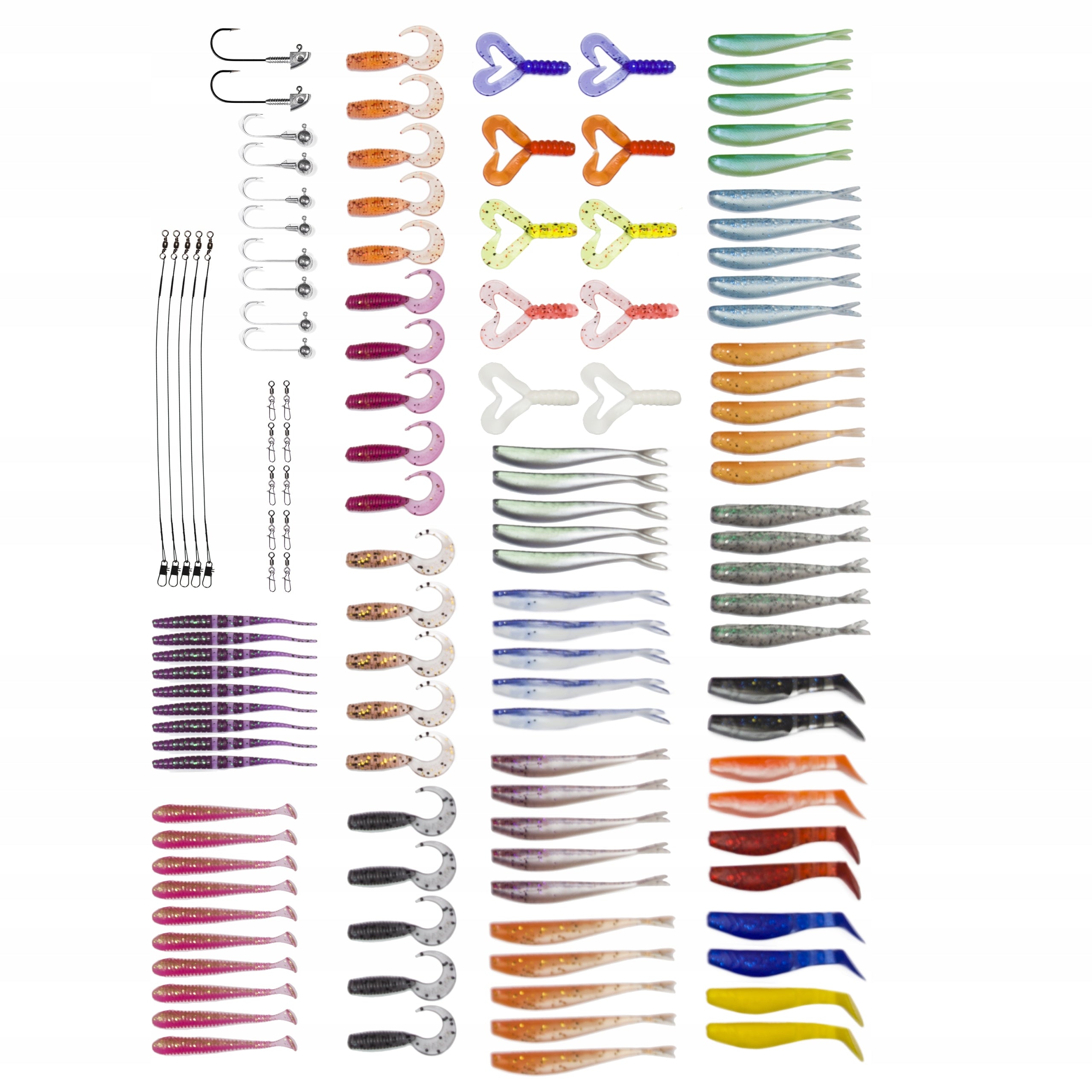 SET OF SPINNING LURES 125 el. rich colors + heads, stalks 04