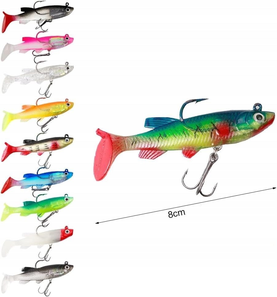 SET OF SPINNING LURES 8 cm PIKE ZANDER GIFT FOR ANGLER Packaging status original