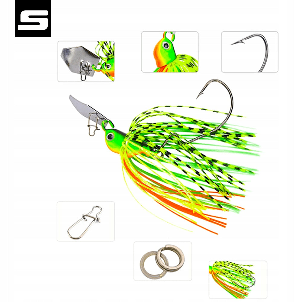 SET OF SPINNING LURES Sahido RANCOR CHATTERBAIT SET 10G PIKE Brand Sahido