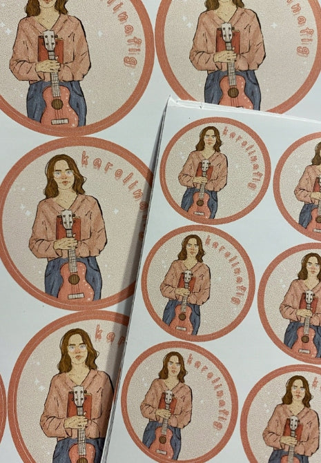 SET OF STICKERS WITH LOGO, LABELS FOR PACKAGES 3 cm 100 pieces Material foil