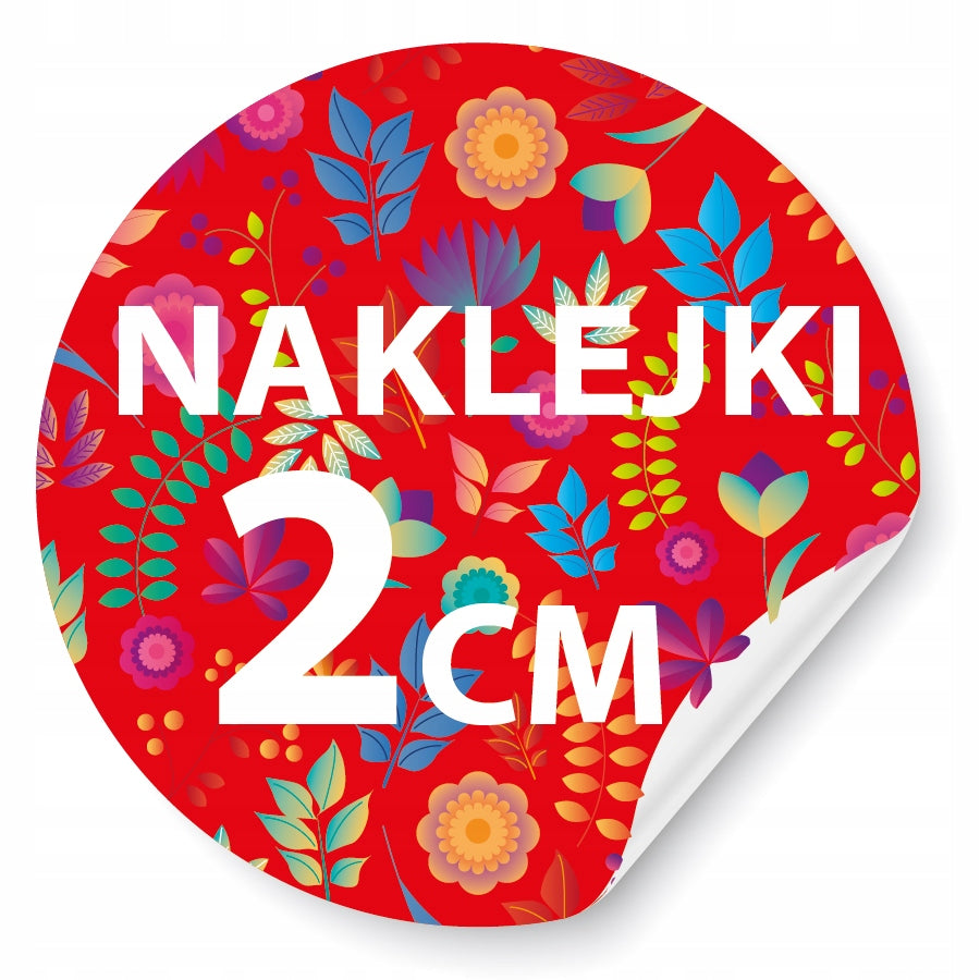 SET OF STICKERS advertising labels with LOGO 2 cm 100 pieces