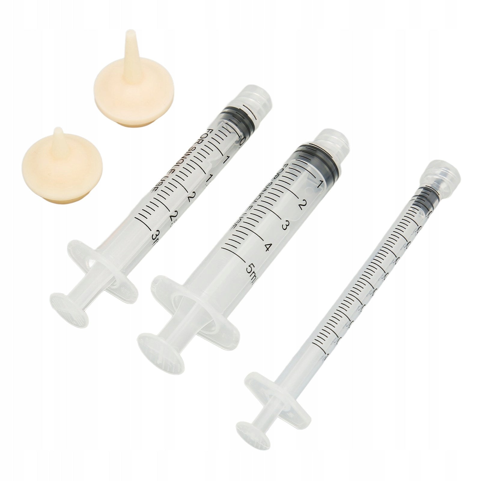 SET OF SYRINGES FOR FEEDING KITTENS PUPPIES SYRINGES 5ML WITH PACIFIERS