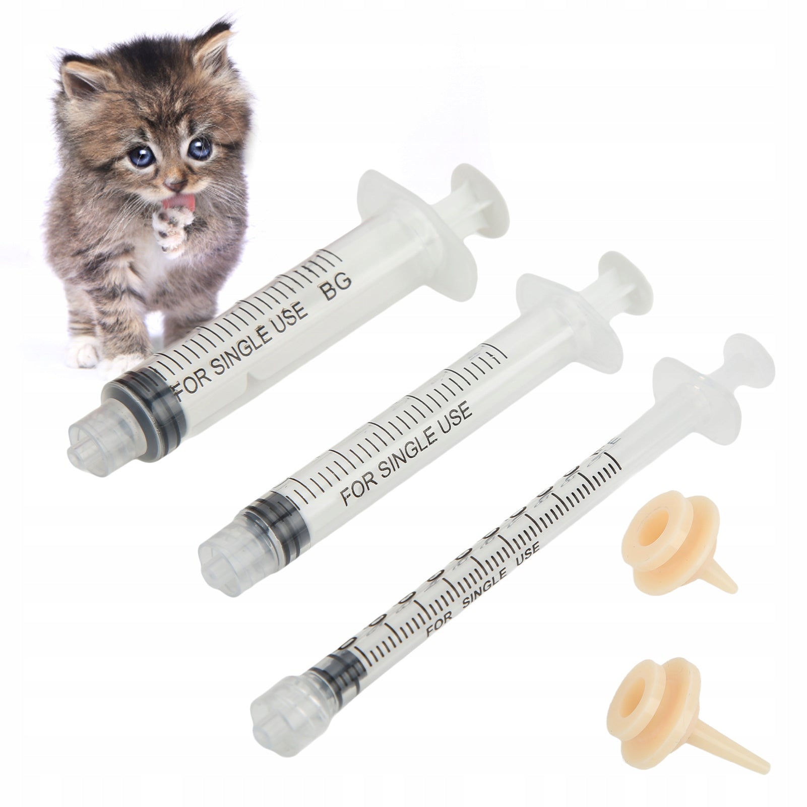 SET OF SYRINGES FOR FEEDING KITTENS PUPPIES SYRINGES WITH PACIFIERS Brand no brand