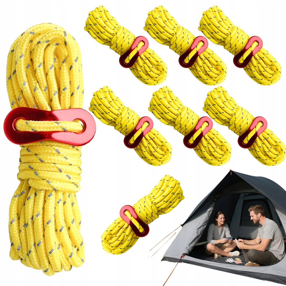 SET OF TENT CABLE TENSIONS with tensioner regulator 400 cm 8pcs