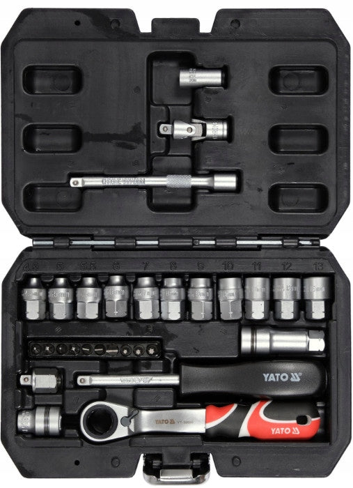 SET OF THROUGH SOCKETS SPLINE 1/4" YT-38650 Manufacturer code YT-38650