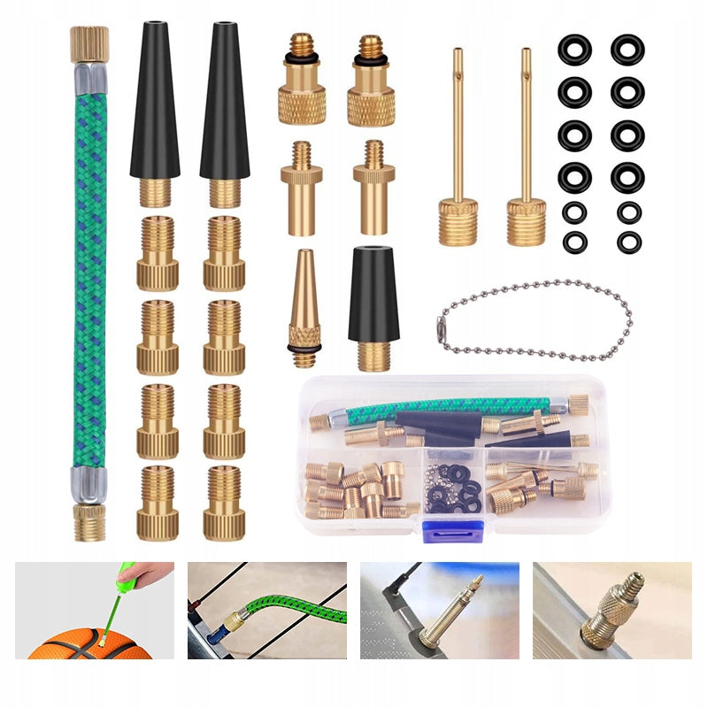 SET OF TIP ADAPTERS FOR BICYCLE PUMPING WHEELS TIRES VALVES 32 el Brand no brand