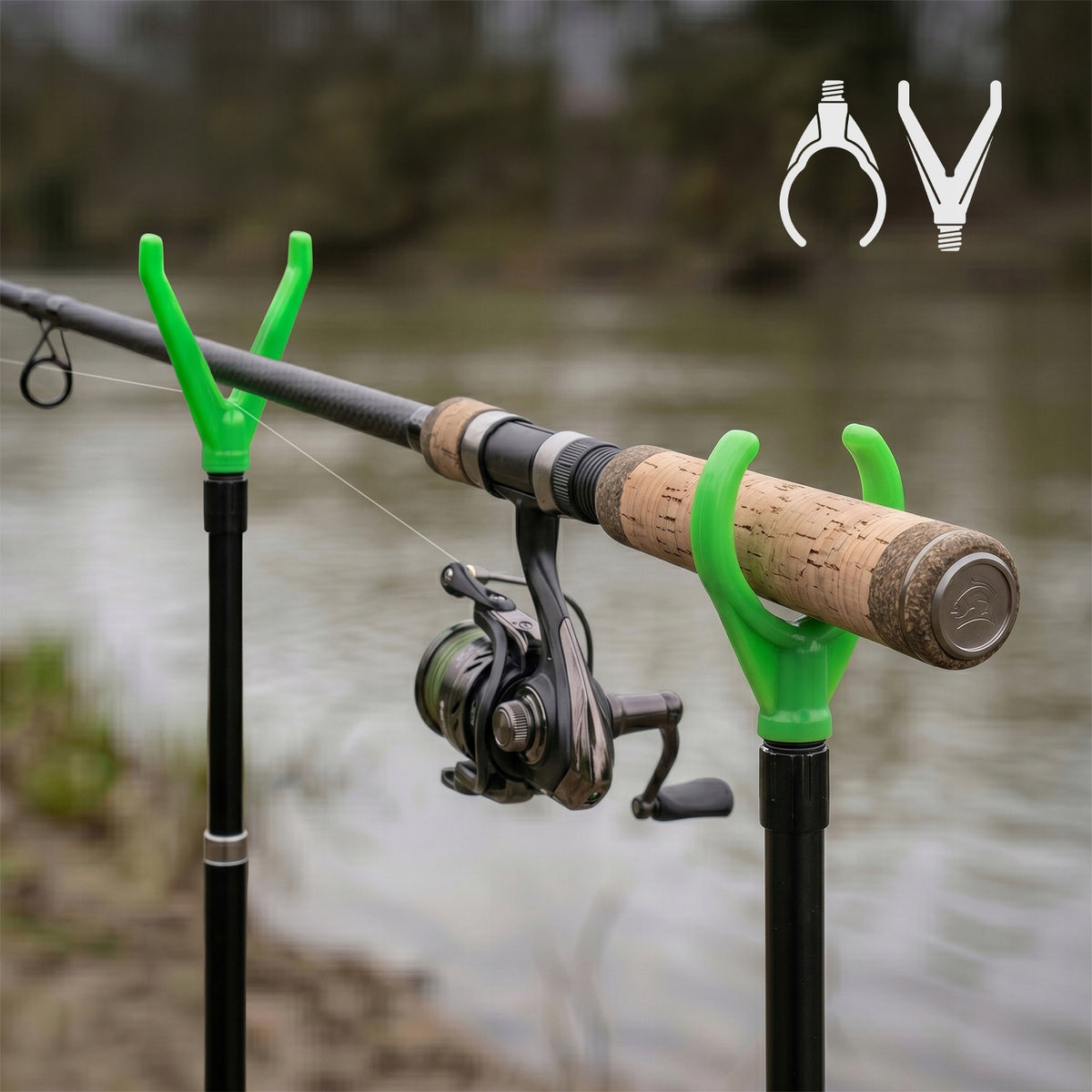 SET OF TIPS FOR SEAT POST SUPPORT FISHING FORKS CAP V & U – 4 PCS Packaging status original