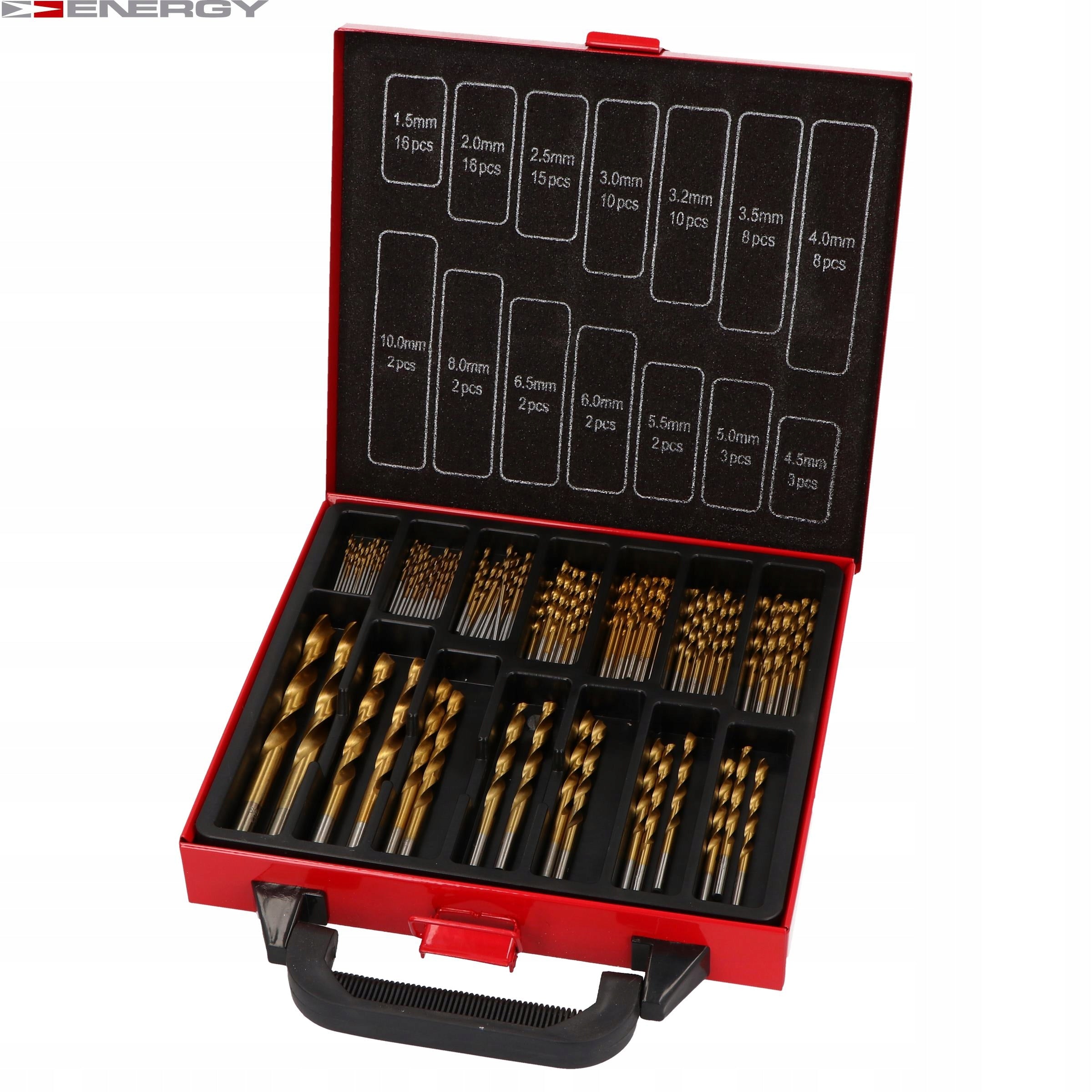 SET OF TITANIUM DRILL BITS FOR METAL 99PCS. 1,5 - 10 Product weight with unit packaging 5 kg