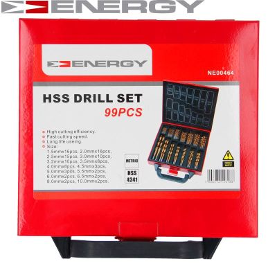 SET OF TITANIUM DRILL BITS FOR METAL 99PCS. 1,5 - 10