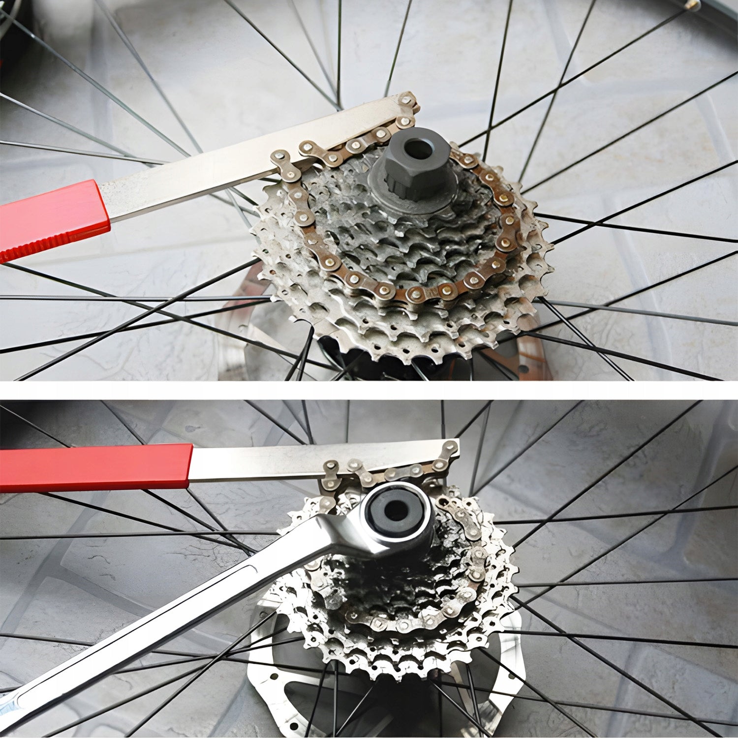 SET OF TOOLS FOR BICYCLES CRANKS CHAIN KEY FREEWHEEL SUPPORT 7el Manufacturer code NARZĘDZIA ROWEROWE DO NAPRAWY ROWERU ŁAŃCUCH
