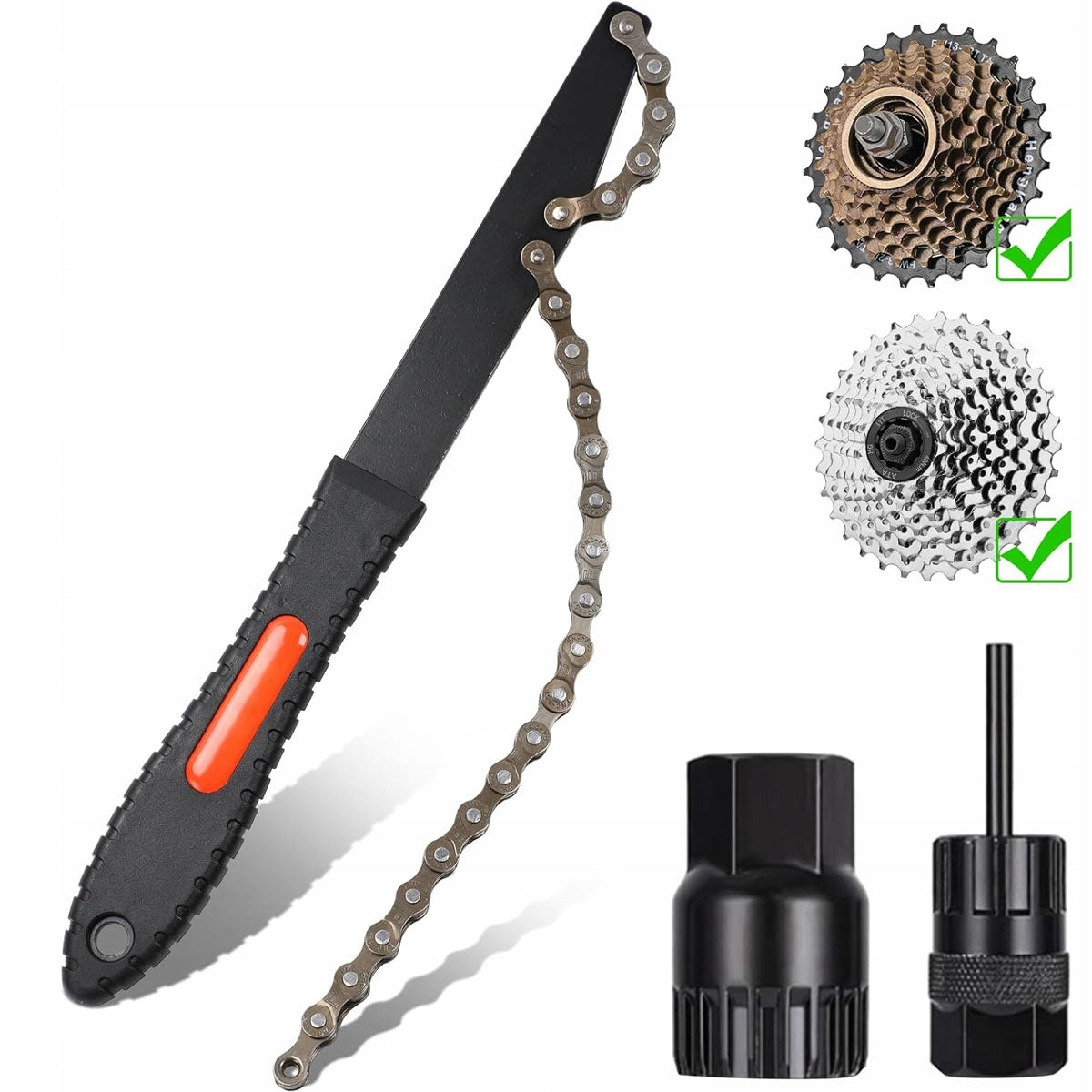 SET OF TOOLS FOR BIKE KEY FOR CHAIN SUPPORT CRANKS FREEWHEEL BACIK