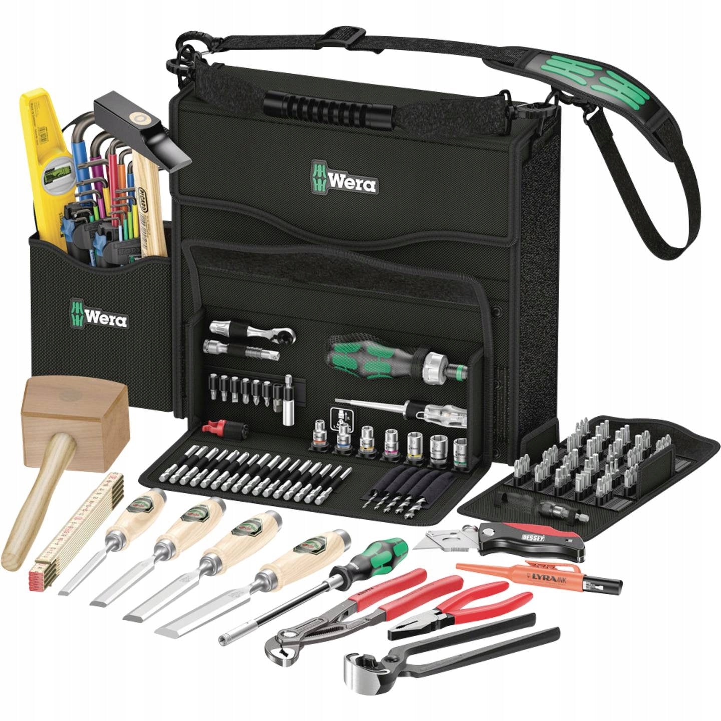 SET OF TOOLS FOR CARPENTERS 2GO H 1 134CZ.+ SUITCASE 05134011001 WERA