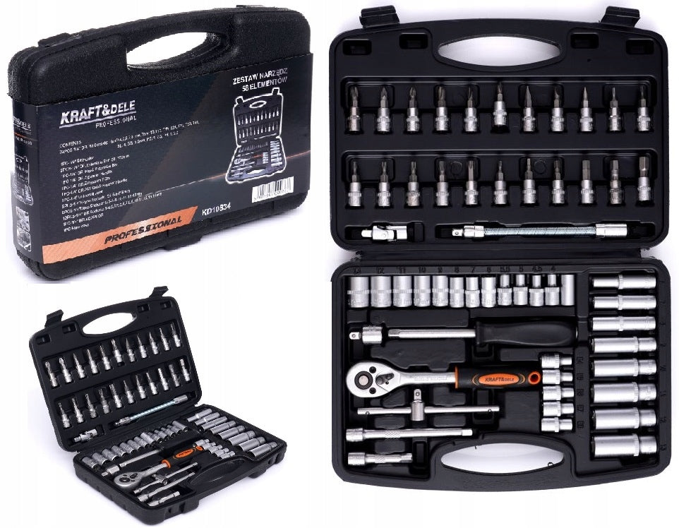 SET OF TOOLS SUITCASE 56 ELEMENTS KD10834 Brand Kraft&Dele