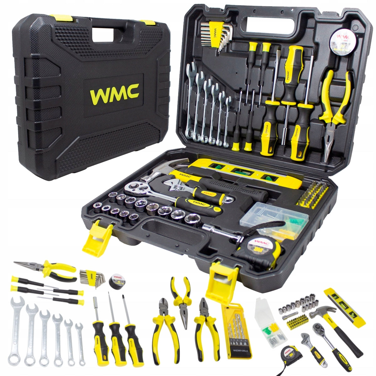 SET OF TOOLS TOOL CASE SOCKETS BITS WRENCHES 3/8" 108EL Brand no brand