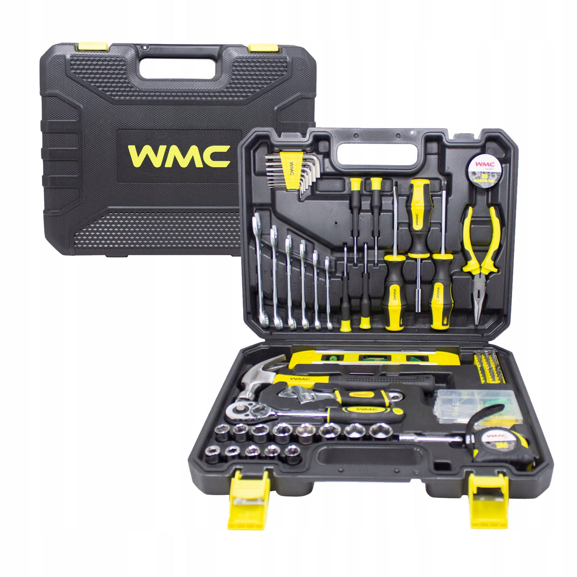 SET OF TOOLS TOOL CASE SOCKETS BITS WRENCHES 3/8" 108EL