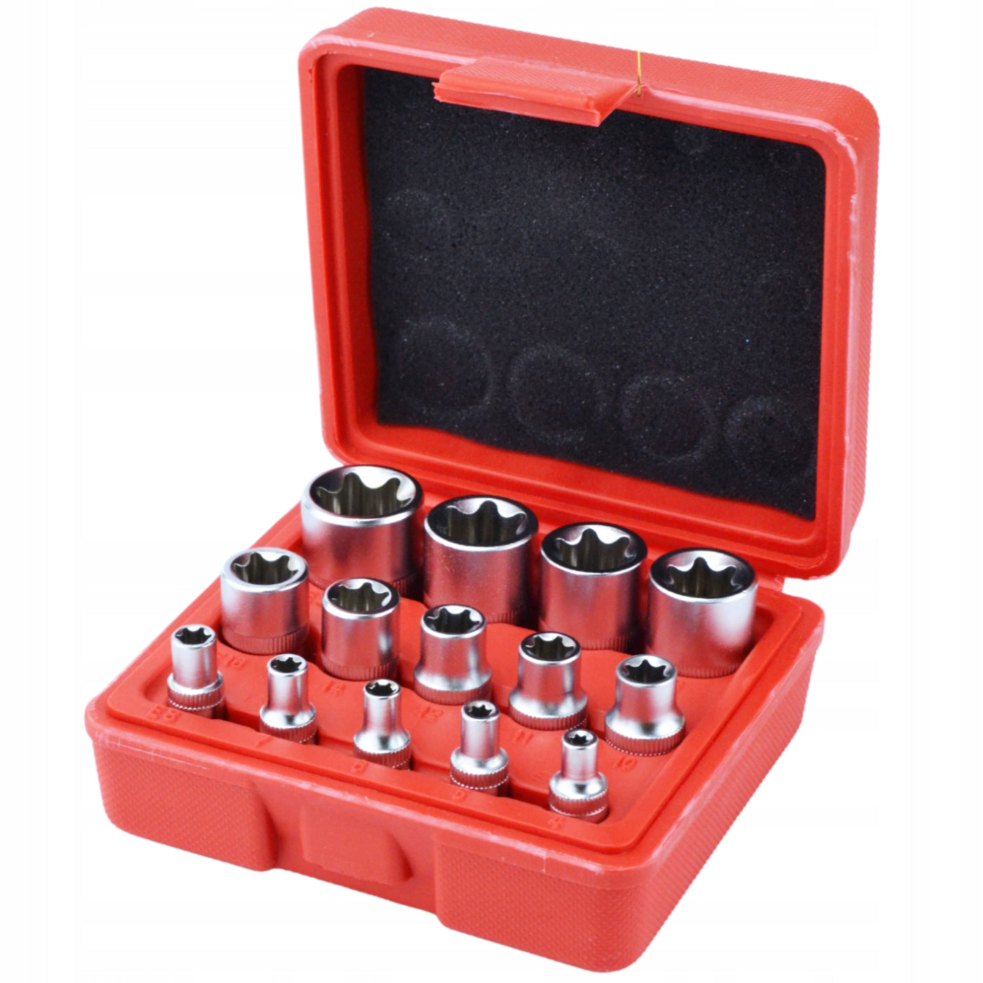SET OF TORX SOCKET WRENCHES INTERNAL CAPS E4 - E24 14PCS TORXY Brand Black