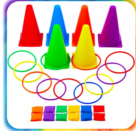 SET OF TRAINING CONES BEANS HOOPS MOVEMENT GAME EAN (GTIN) 5901801500940
