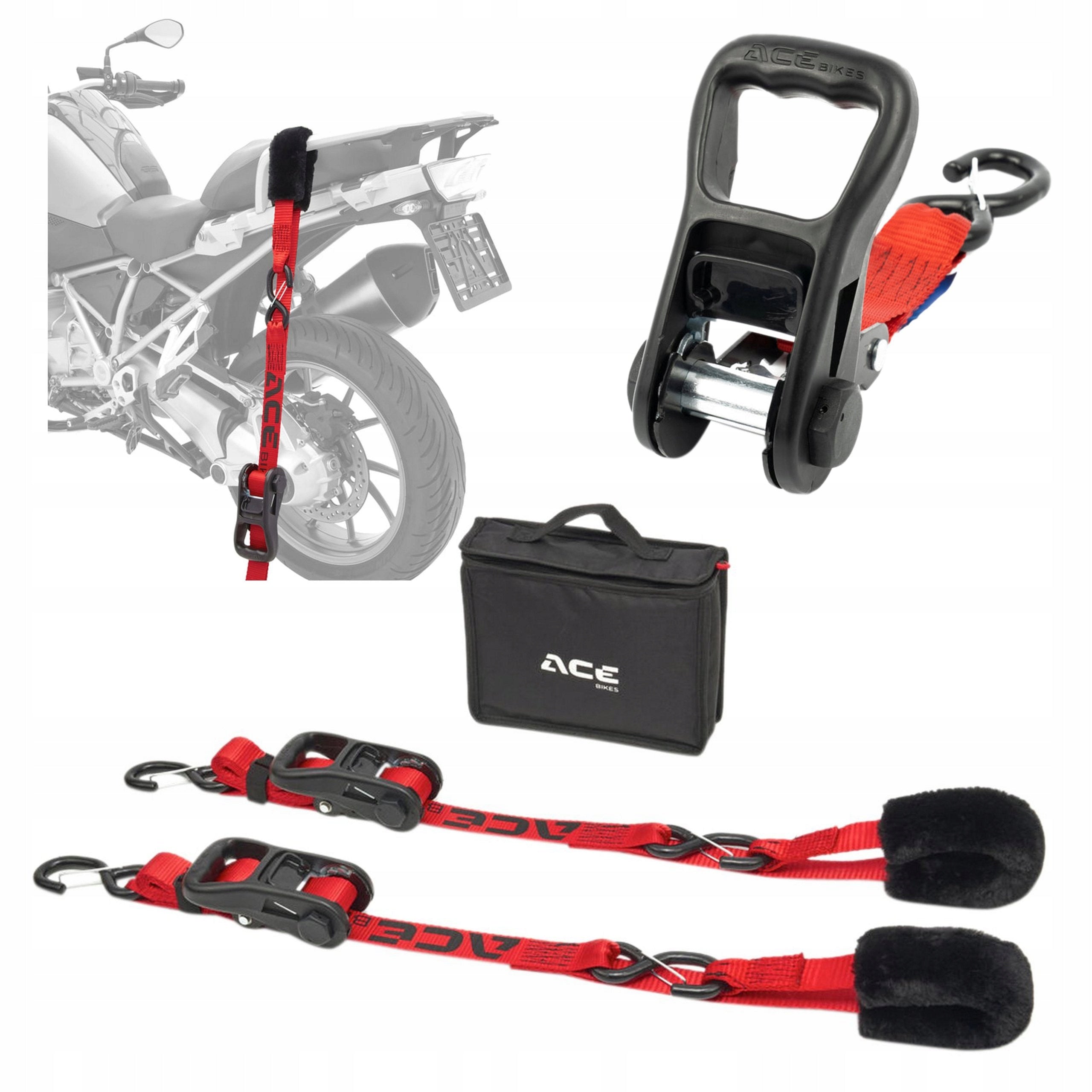 SET OF TRANSPORT BELTS FOR HEAVY LARGE MOTORCYCLES ACEBIKES