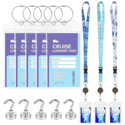 SET OF TRAVEL ACCESSORIES FOR CRUISE 24 PCS KEYCHAINS HOOKS metal Brand no brand