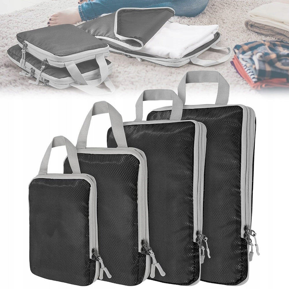SET OF TRAVEL ORGANIZERS 4 PIECES COMPRESSION FOR CLOTHING