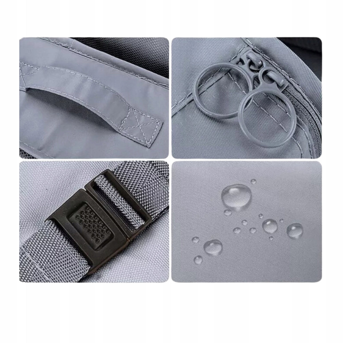 SET OF TRAVEL ORGANIZERS 7 PCS. FOR CLOTHES AND AKCESORIA GREY Brand no brand