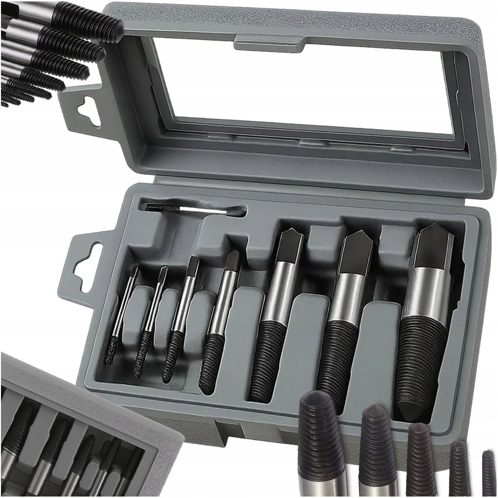 SET OF UNSCREWERS FOR BROKEN SCREWS BROKEN THREADS 3-45 PRO CASE