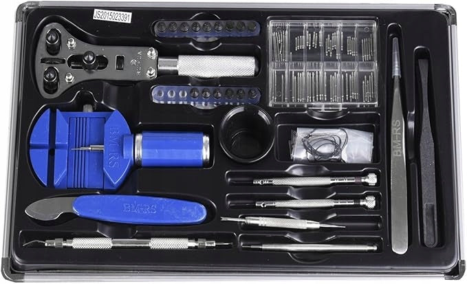 SET OF WATCHMAKING TOOLS BRÜDER MANNESMANN 19 ELEMENTS BOX Manufacturer code M11760
