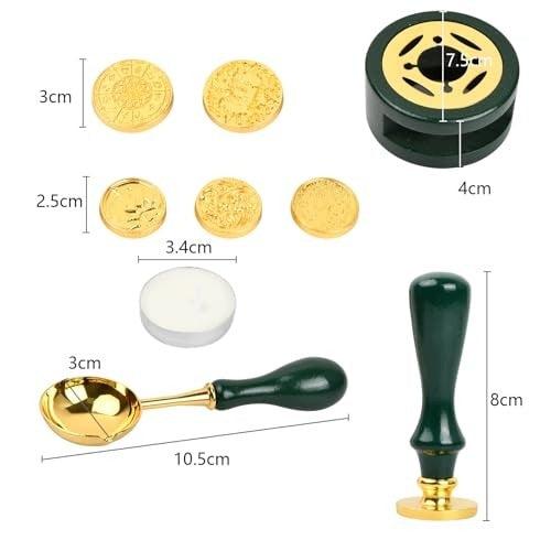 SET OF WAX STAMPS WAX SEAL SEALING WAX FOR HOME Manufacturer code ZESTAW-PIECZĄTEK-WOSKOWYCH-PIECZĘĆ-WOSKO