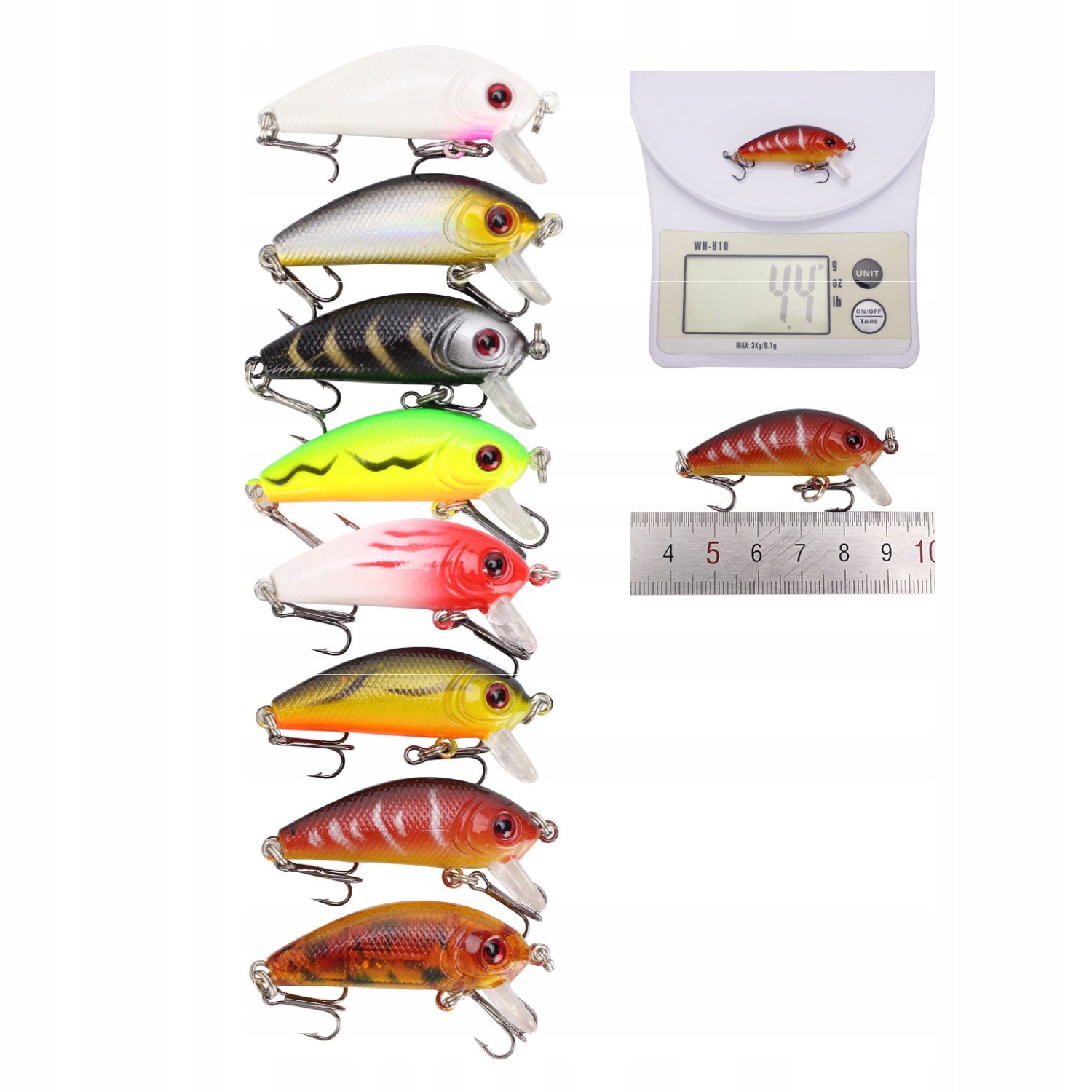 SET OF WOBBLERS 56PCS FOR PIKE ZANDER BAIT PERCH 2-8.5g 3-10cm Fishing method spinning