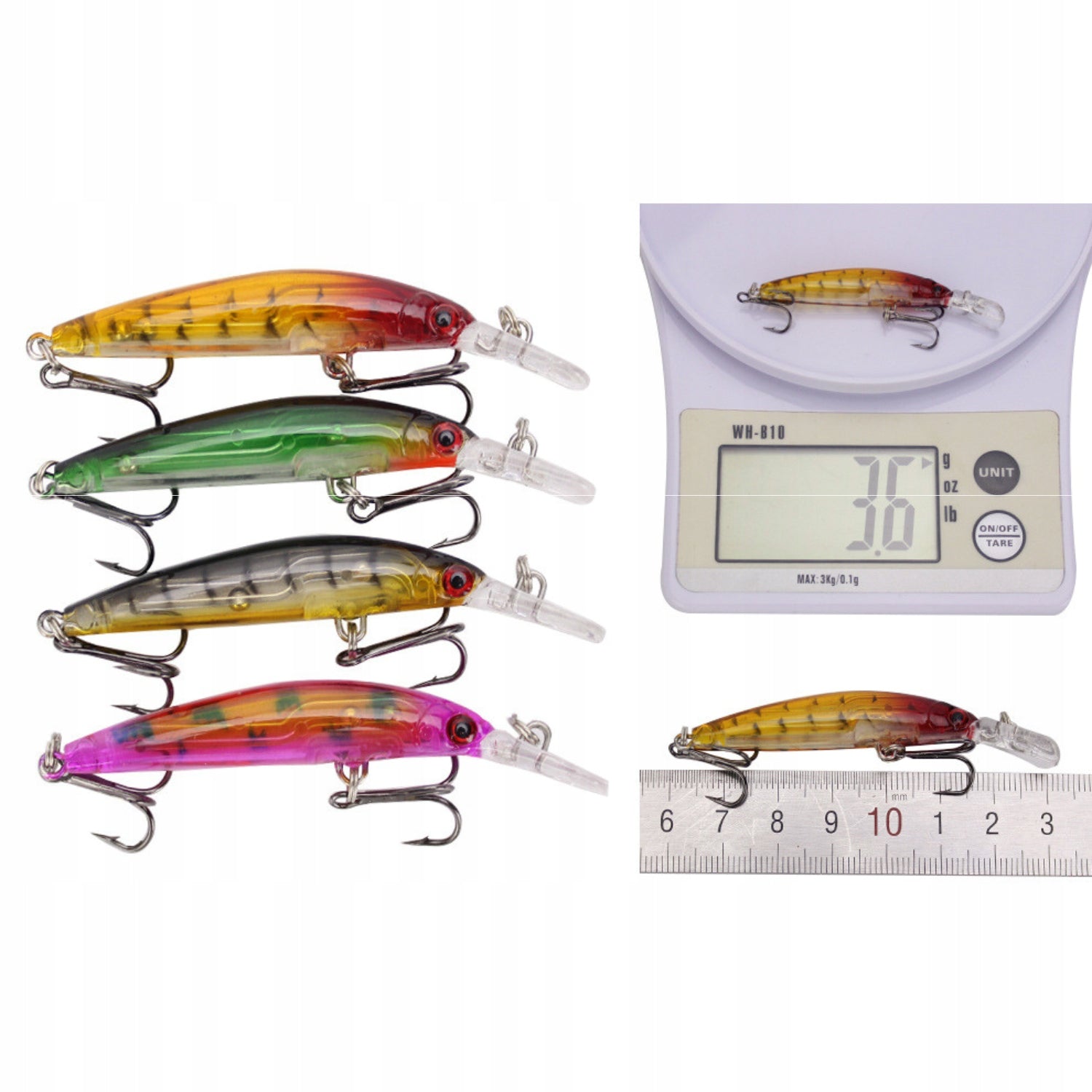 SET OF WOBBLERS 56PCS FOR PIKE ZANDER BAIT PERCH 2-8.5g 3-10cm Manufacturer code DOGGSY-WOBBLERS-56SZT