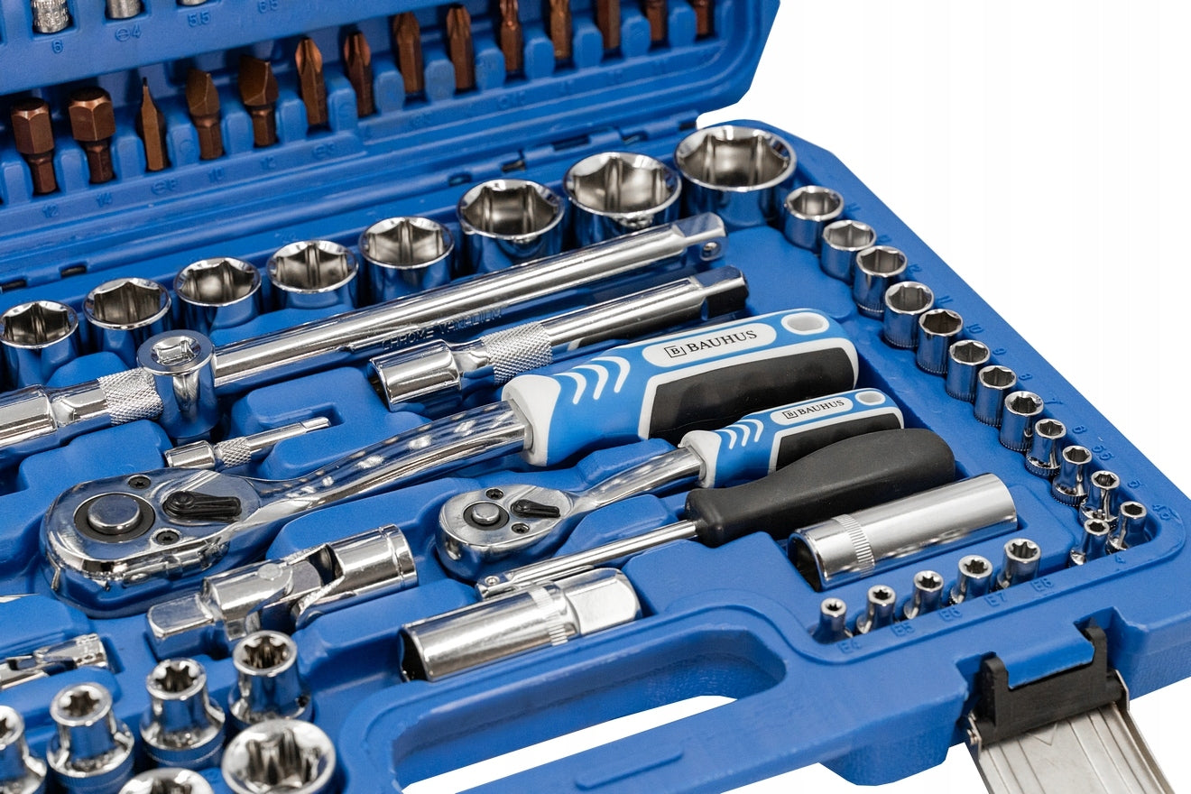 SET OF WRENCH TOOLS LARGE Tool box Tools BAUHUS 108 Strong Brand Bauhus