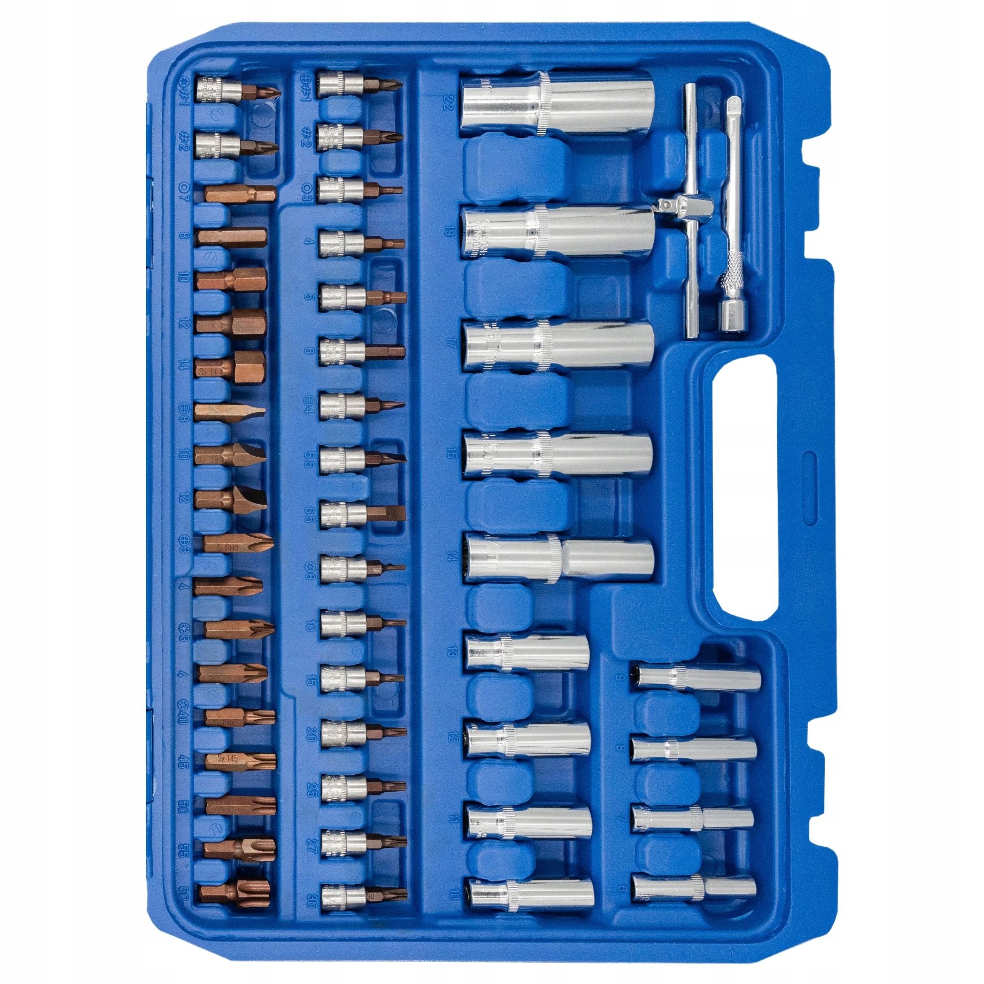 SET OF WRENCH TOOLS LARGE Tool box Tools BAUHUS 108 Strong Manufacturer code klucze nasadowe narzędzia