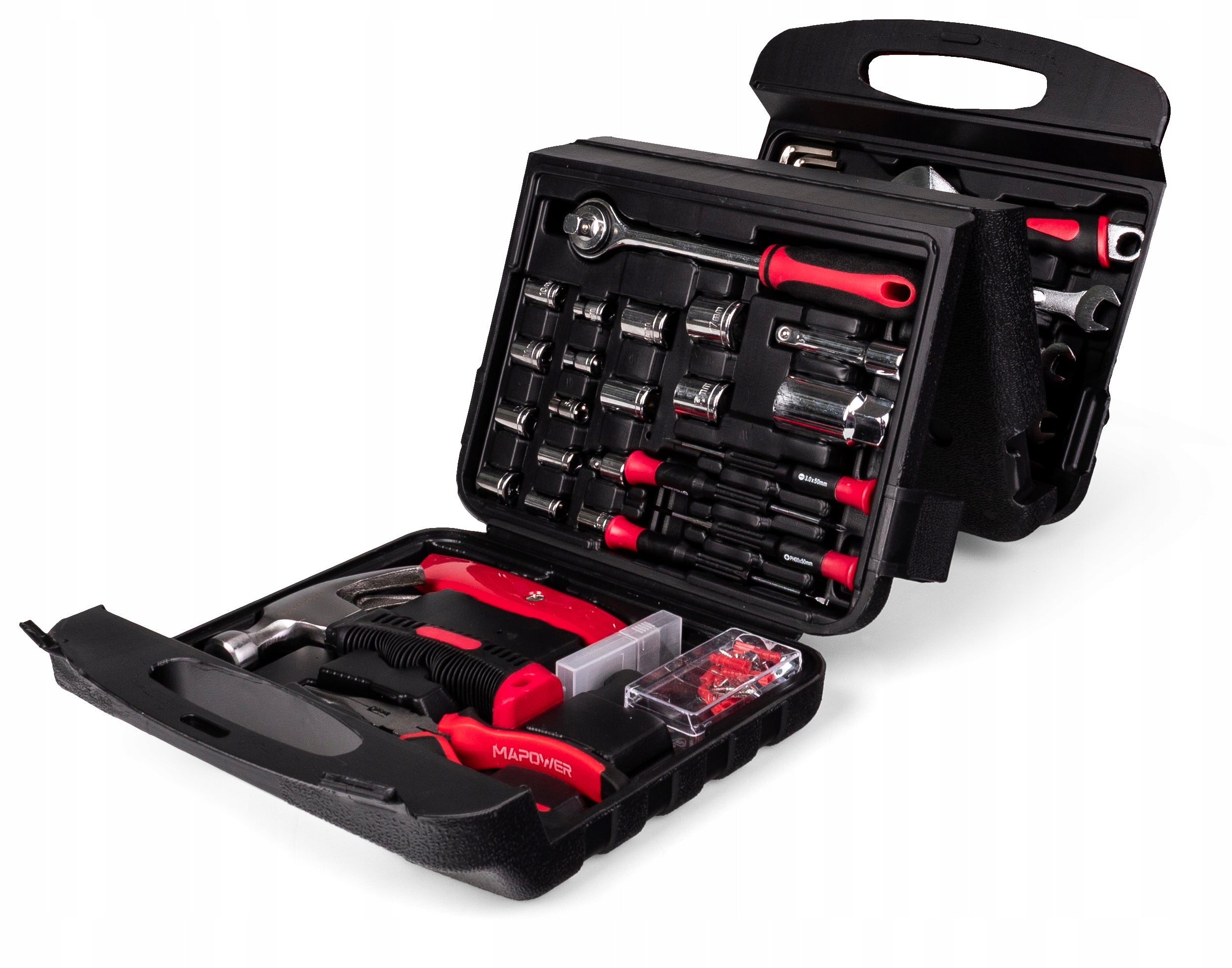 SET OF WRENCH TOOLS TOOL CASE CRV CAPS BITS 165 ELE MAPOWER EAN (GTIN) 5906815321154