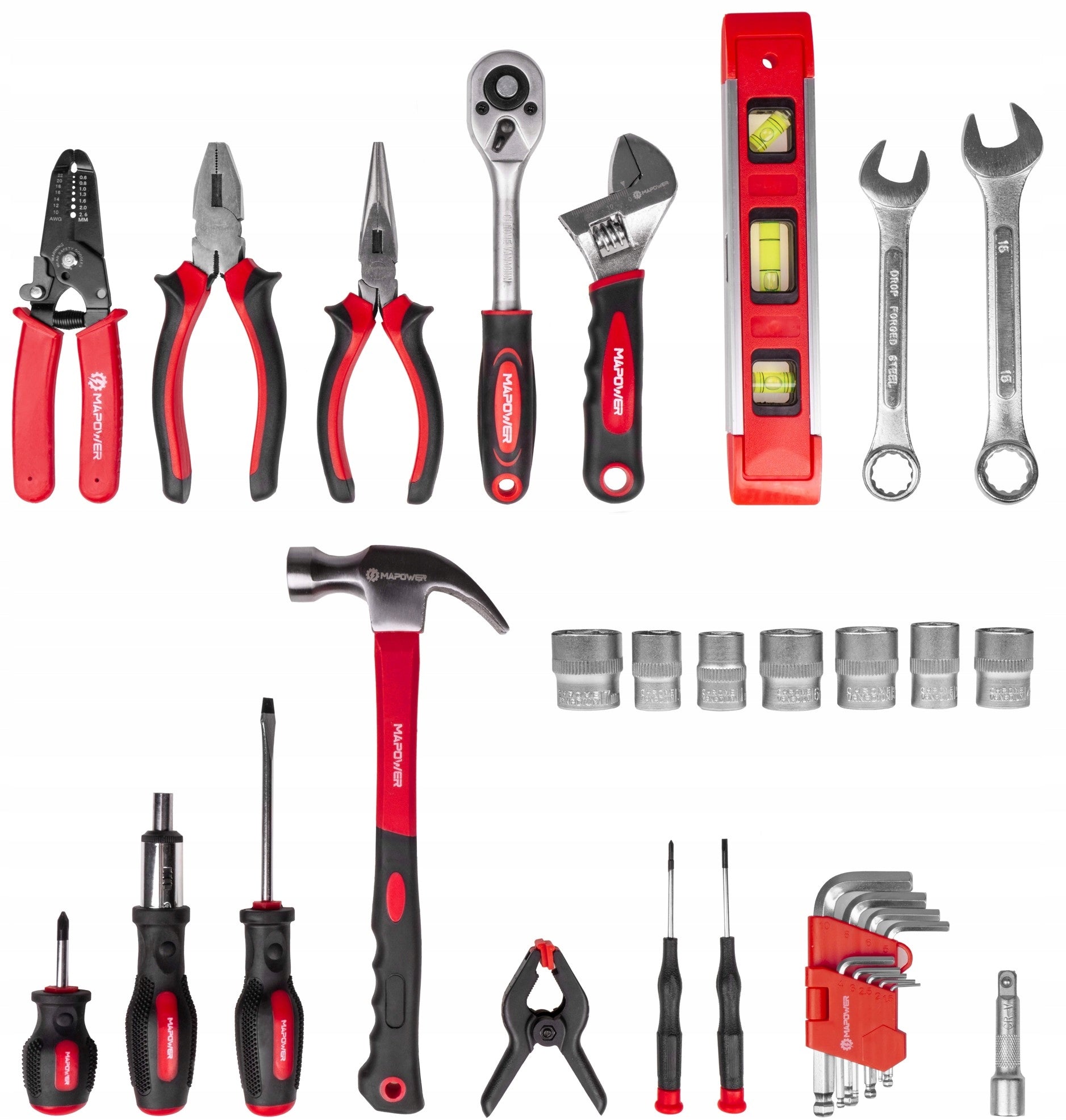 SET OF WRENCH TOOLS TOOL CASE CRV CAPS BITS 168 ELE MAPOWER Number of items in the set 168