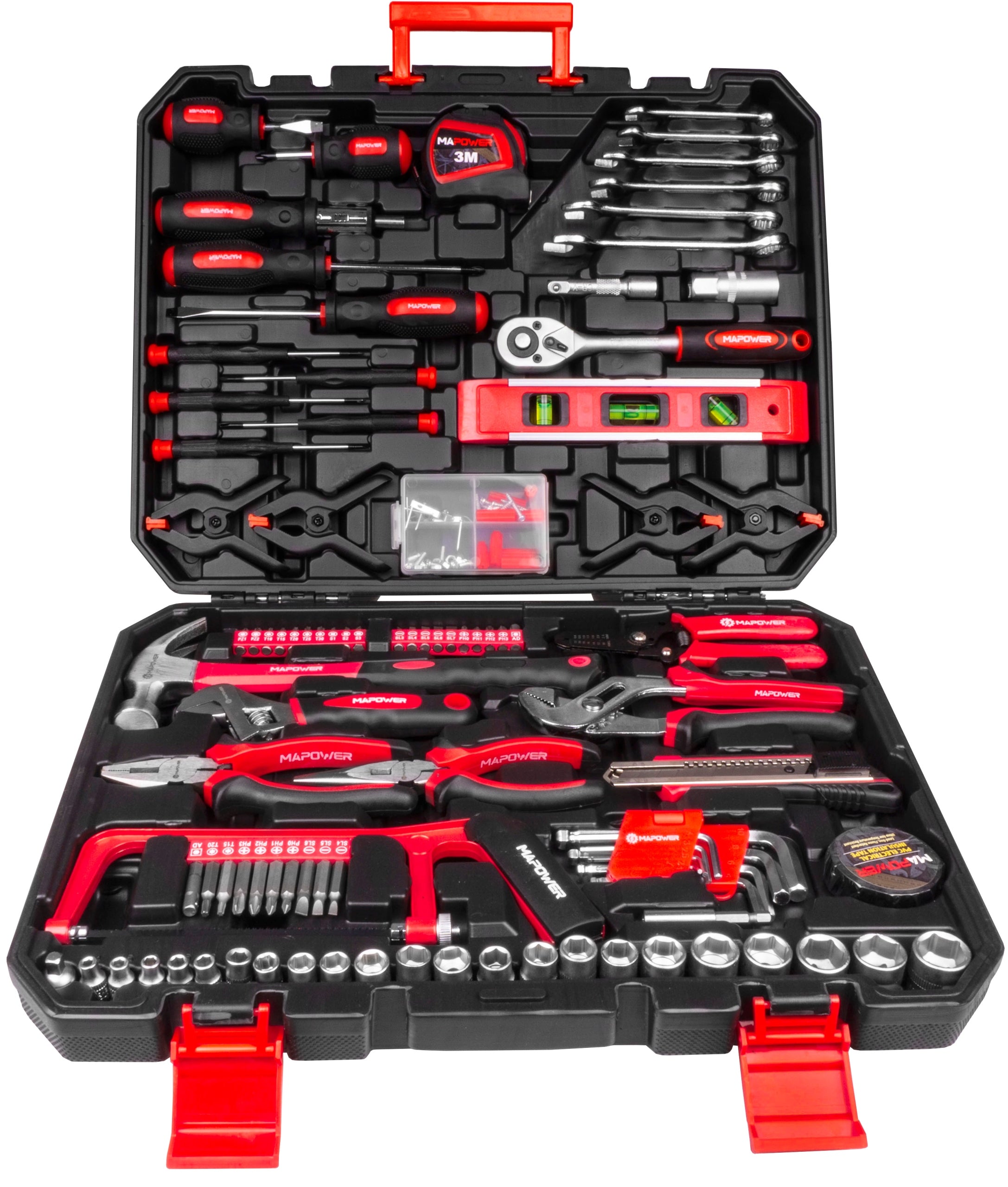 SET OF WRENCH TOOLS TOOL CASE CRV CAPS BITS 168 ELE MAPOWER Number of items in the set 168