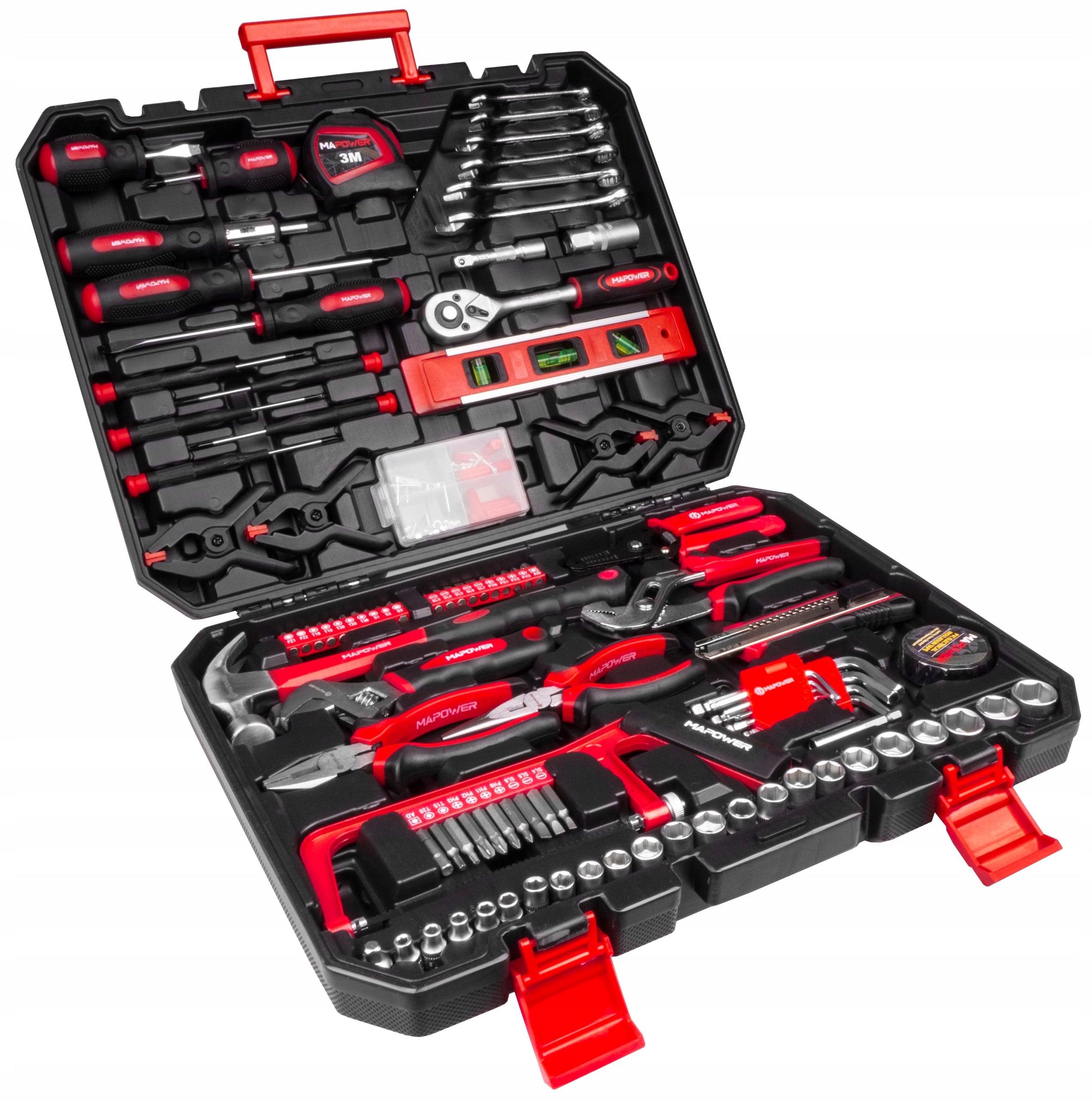 SET OF WRENCH TOOLS TOOL CASE CRV CAPS BITS 168 ELE MAPOWER Product weight with unit packaging 5.5 kg