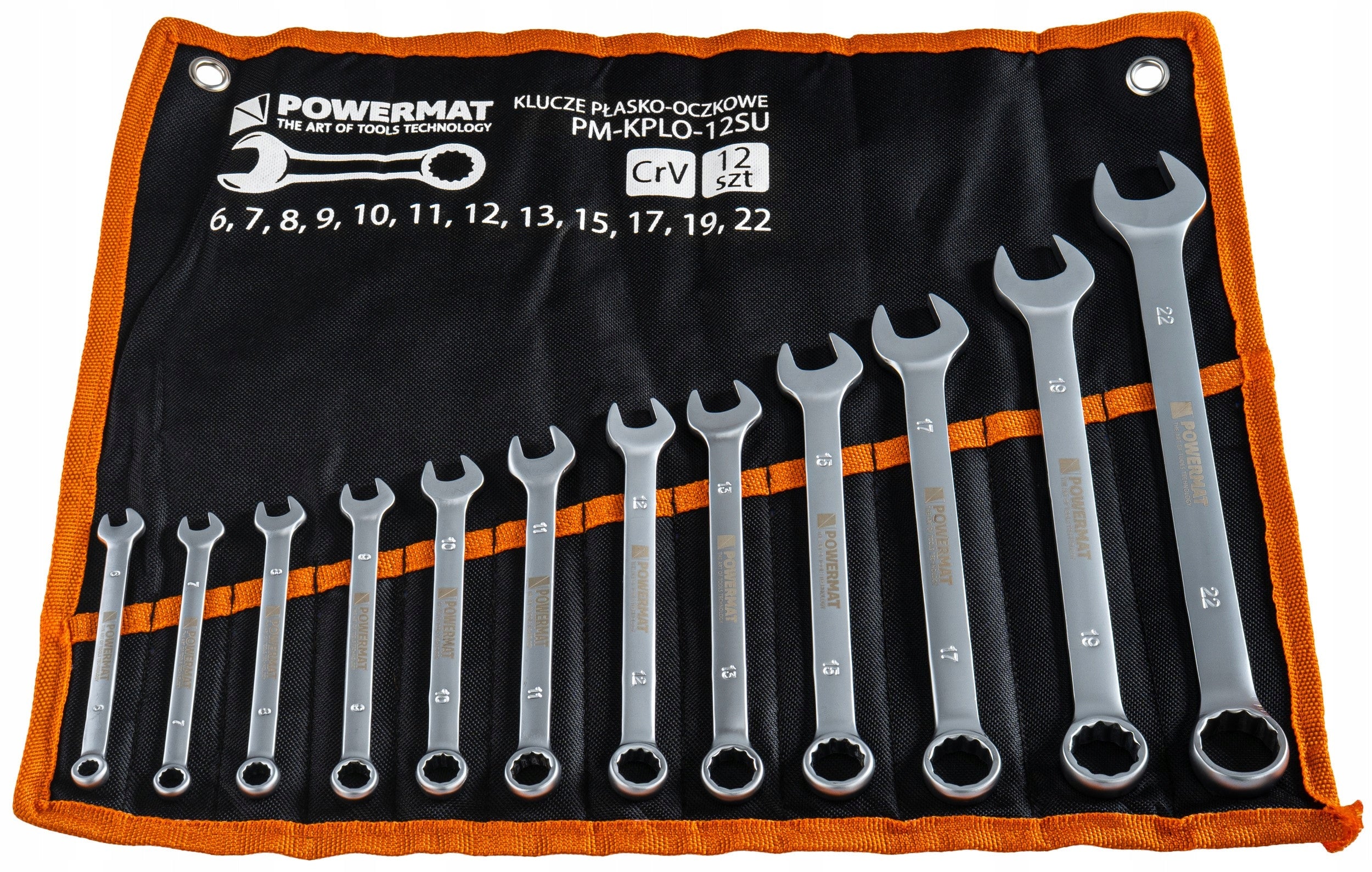 SET OF WRENCHES 12 ELEMENTS 6-22MM CrV IN CASE FOR GARAGE Key type combination