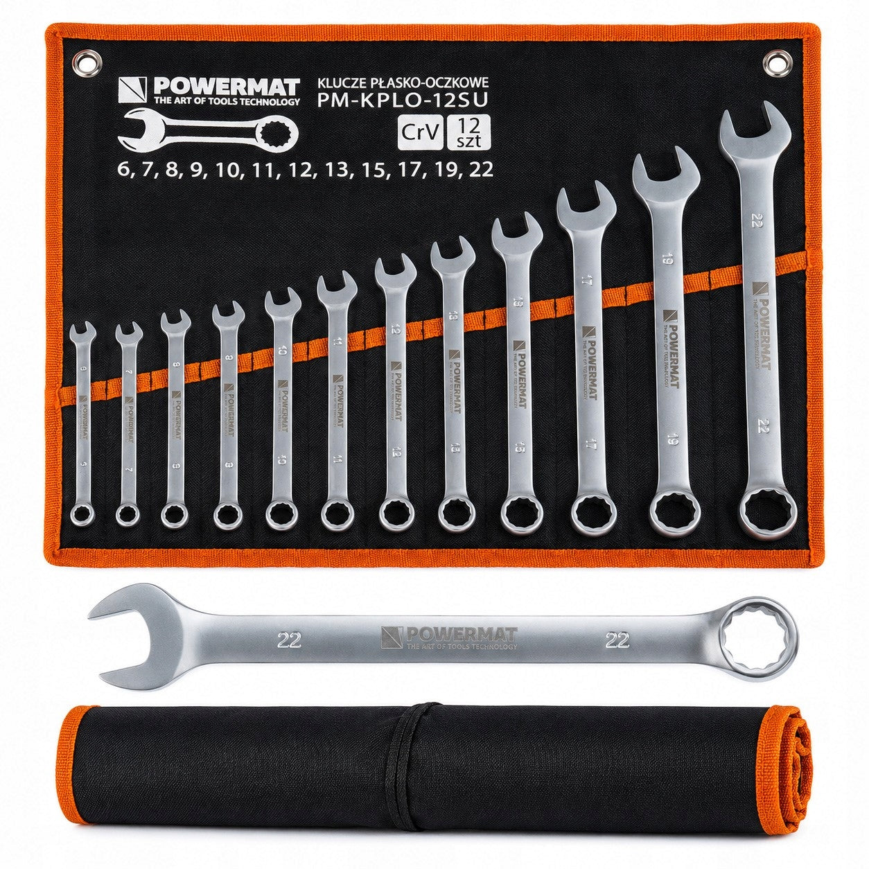 SET OF WRENCHES 12 ELEMENTS 6-22MM CrV IN CASE FOR GARAGE