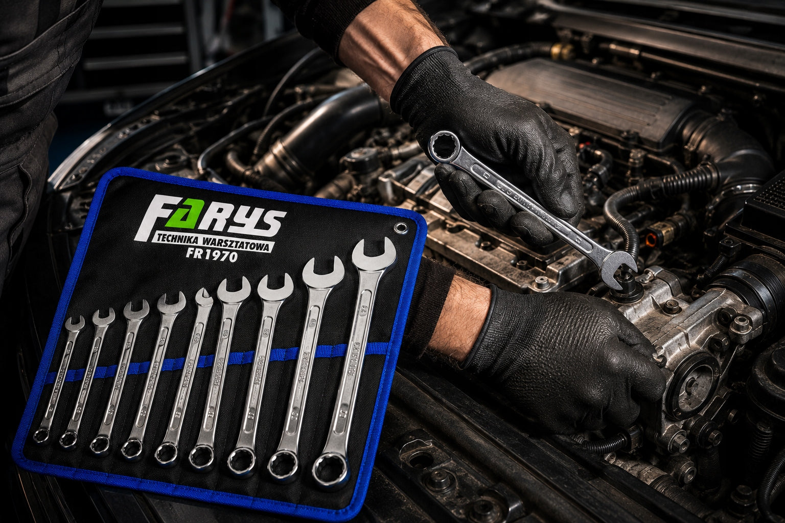 SET OF WRENCHES 8-19MM 8pcs CRV DIN3113 CASE FARYS FR1970 Manufacturer code FR1970