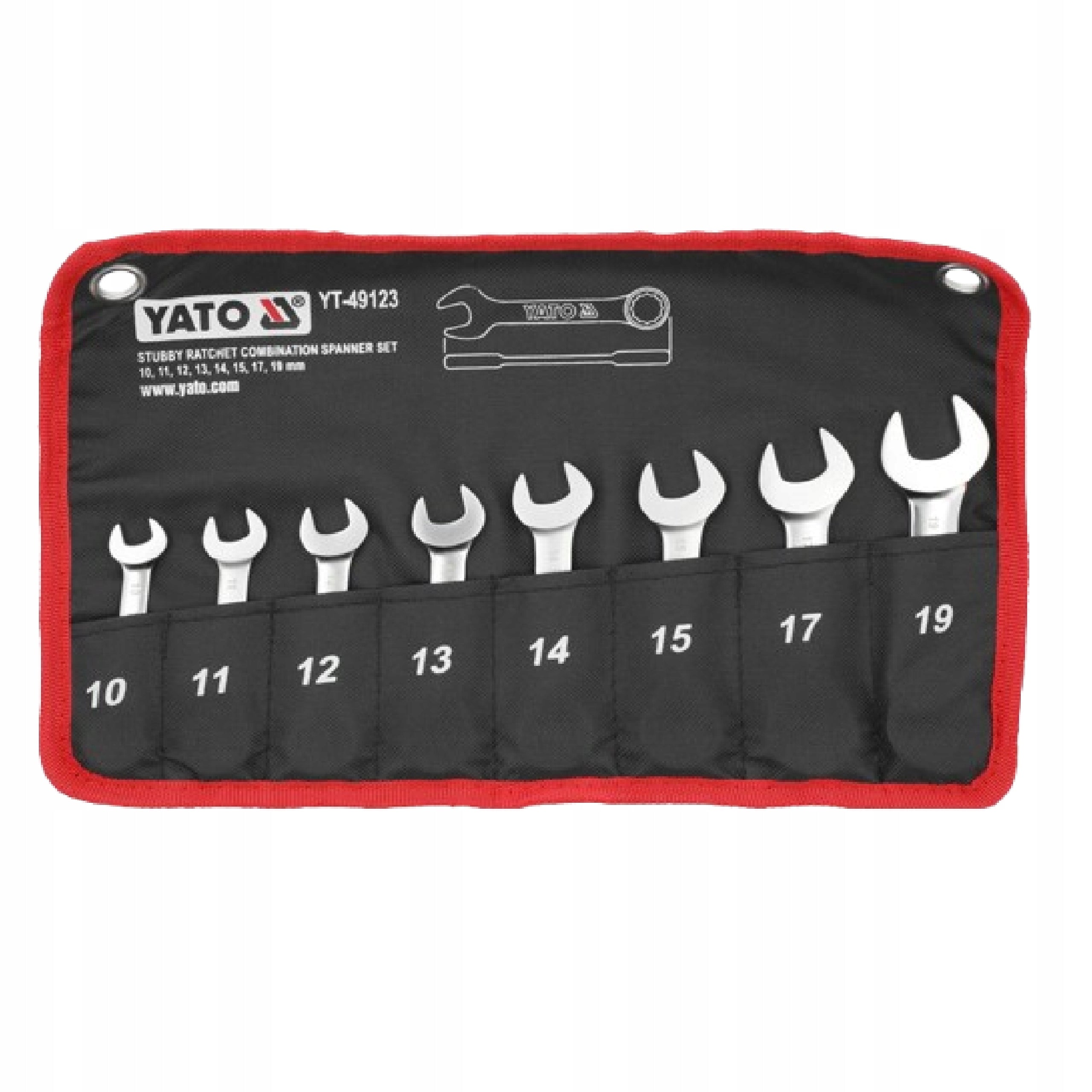 SET OF WRENCHES FLAT-EYE WRENCHES 10-19MM STEEL RATCHETS SHORT 8PCS Brand no brand