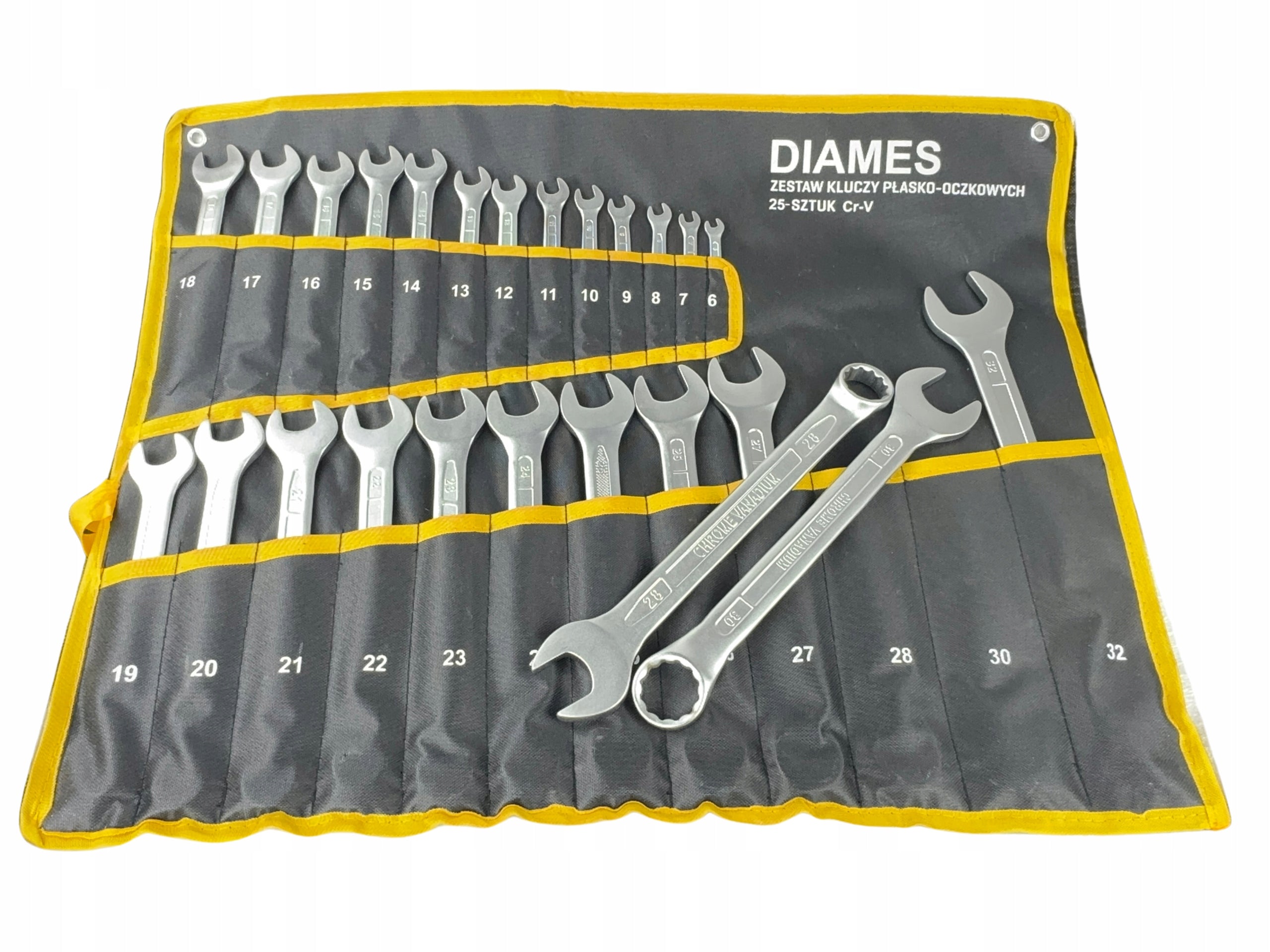 SET OF WRENCHES MIX DIN CR-V 25 PCS 6 - 32 MM SHEET Packaging status original