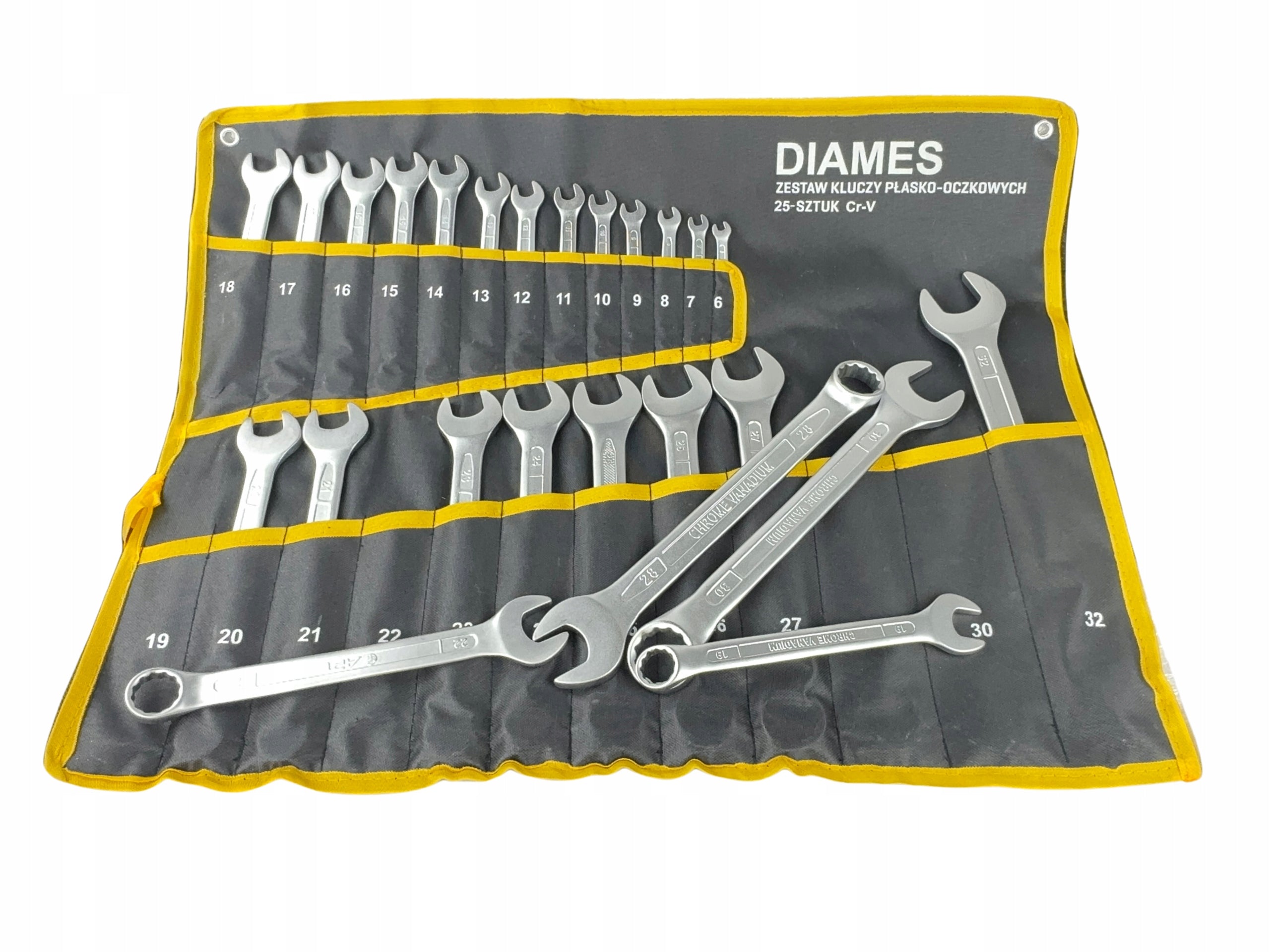 SET OF WRENCHES MIX DIN CR-V 25 PCS 6 - 32 MM SHEET Product weight with unit packaging 3 kg