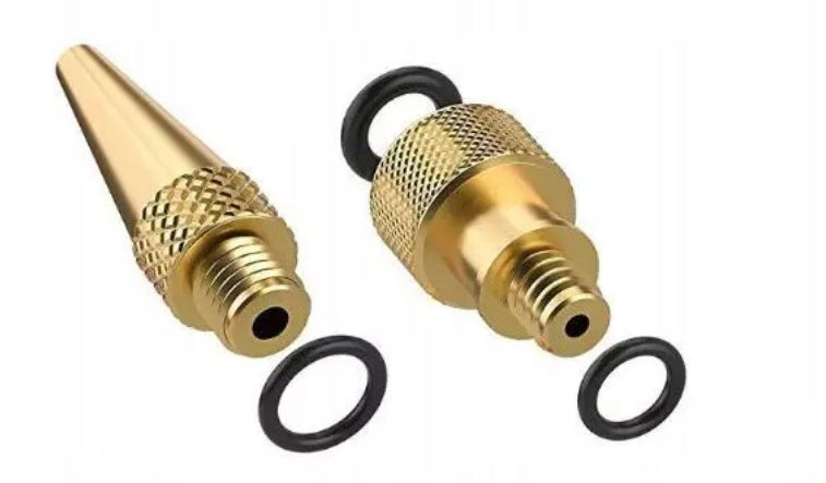 SET OF XL adapter tips for pump FOR VALVES REDUCTION DV AV SV Presta Color gold