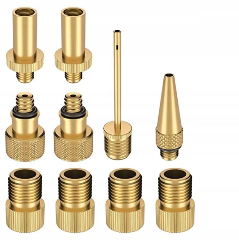 SET OF XL adapter tips for pump FOR VALVES REDUCTION DV AV SV Presta