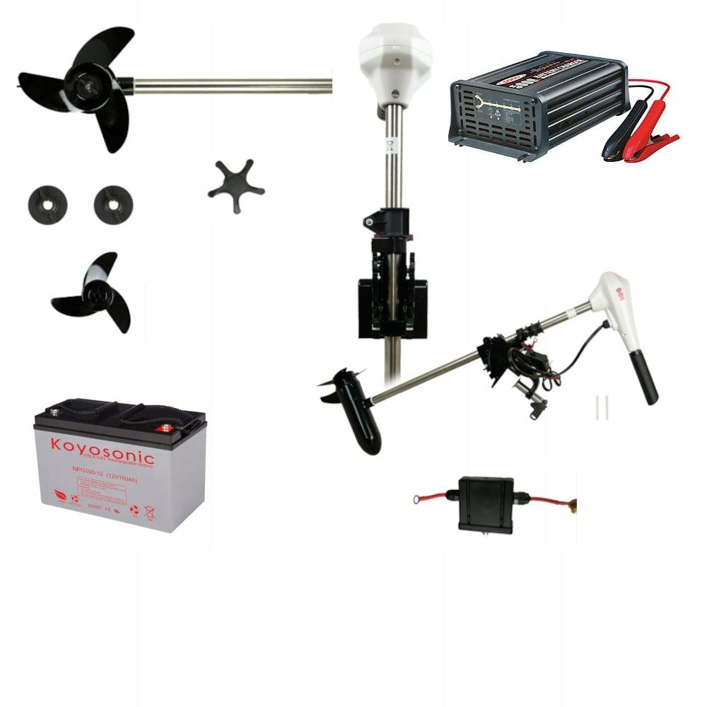 SET OUTBOARD MOTOR HAIBO D44 + Aku Koyosonic NPG100Ah + Order MBC1205