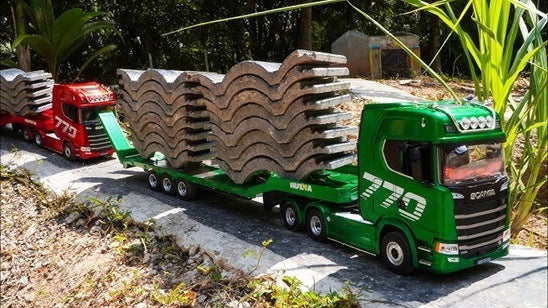 SET RC TRUCK SCANIA 1501 AND SEMITRAILER HUINA 1502 REMOTE CONTROLLED RC Manufacturer code 1501+1502