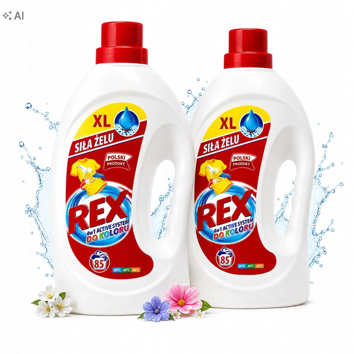 SET REX WASHING GEL COLOR 2X3L